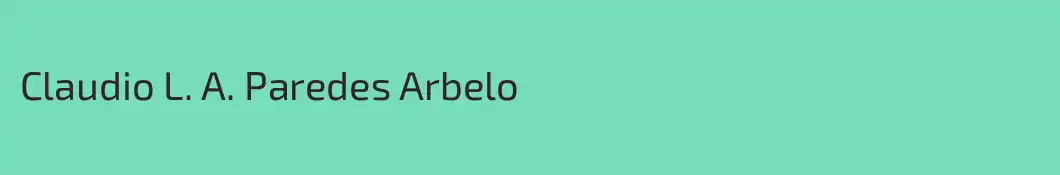 Claudio L. A. Paredes Arbelo